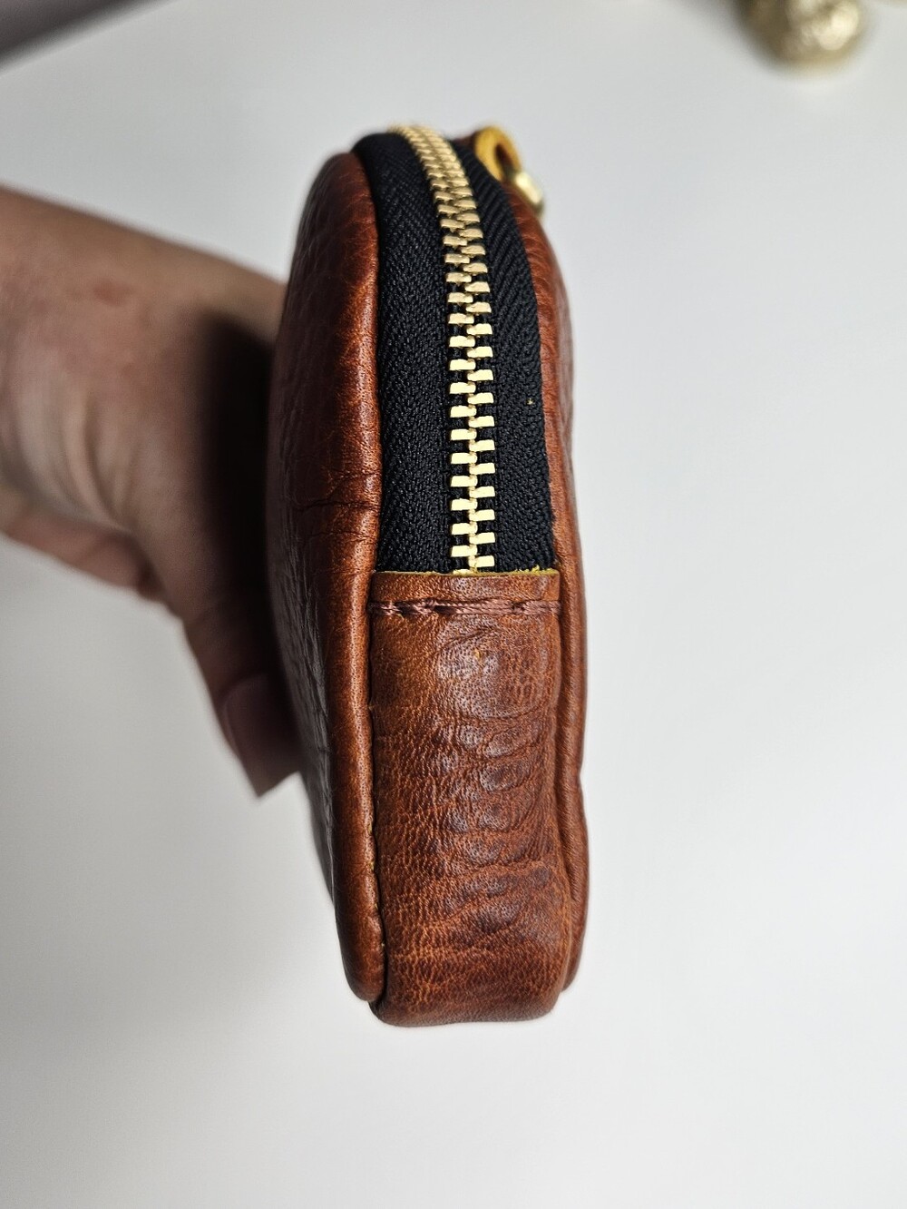 Portland Leather Goods Itsy Bitsy Pouch Sienna Brown - Picture 6 of 9